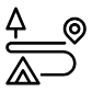 camping route icon
