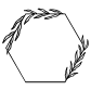 leaf hexagon frame icon