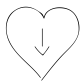 Down Arrow Heart icon