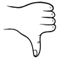 hand with thumb down icon