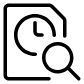 time clock file search icon