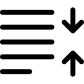 Decrease line spacing icon