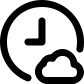 Cloud clock icon