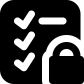 lock checklist icon