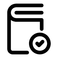 Book check icon