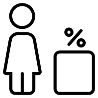Woman Percentage icon