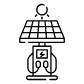 Solar panel unit icon