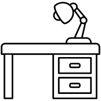 Desk and lamp Icon 8477019