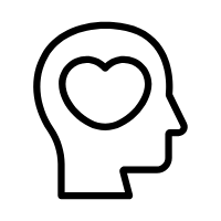Thinking love icon