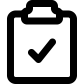 Checked clipboard icon