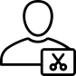 cut user icon