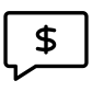speech bubble dolar icon
