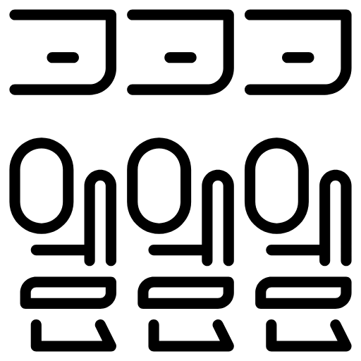 airplane seats icon