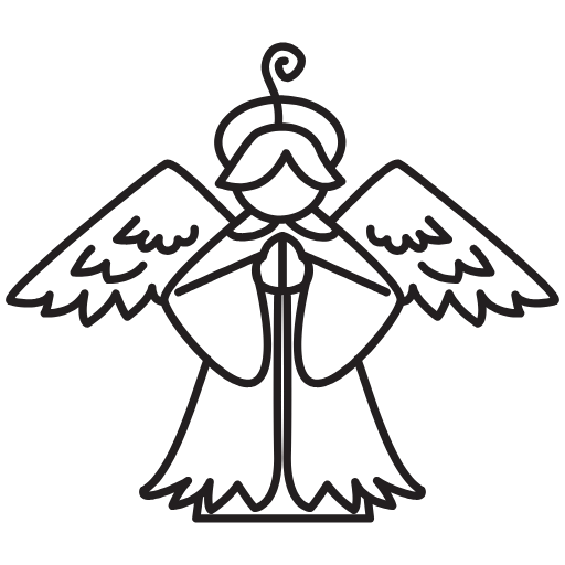angel christmas decoration icon