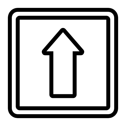 arrow up sign icon