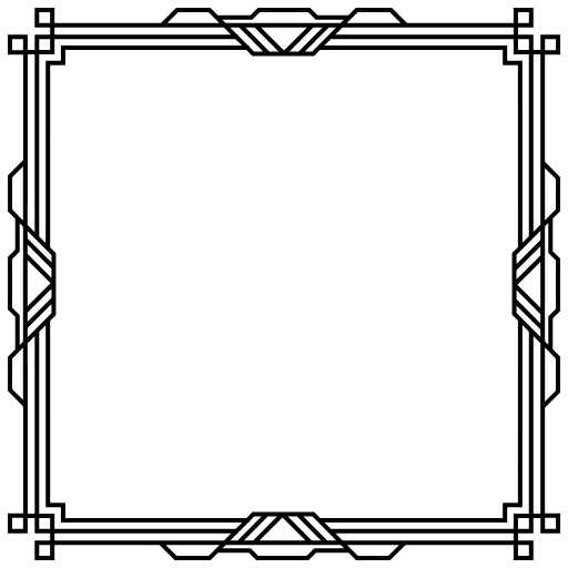 art deco frame icon