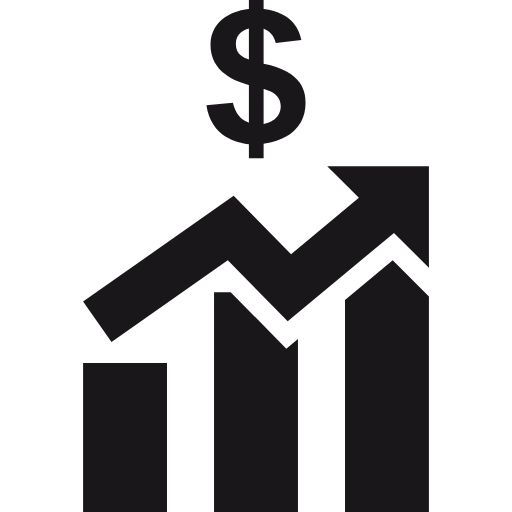 ascending dollar icon