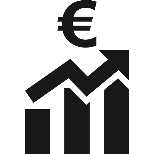 ascending euro icon