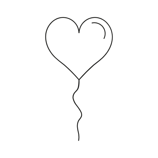 balloon heart icon