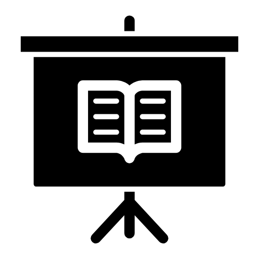 book screen projector icon
