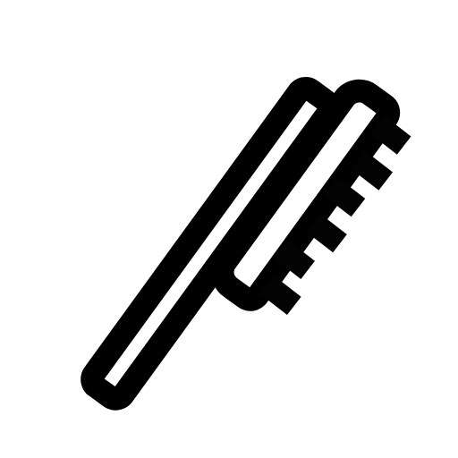 brass bristed brush icon
