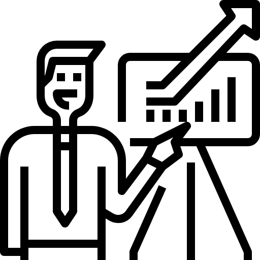 businessman presentation icon