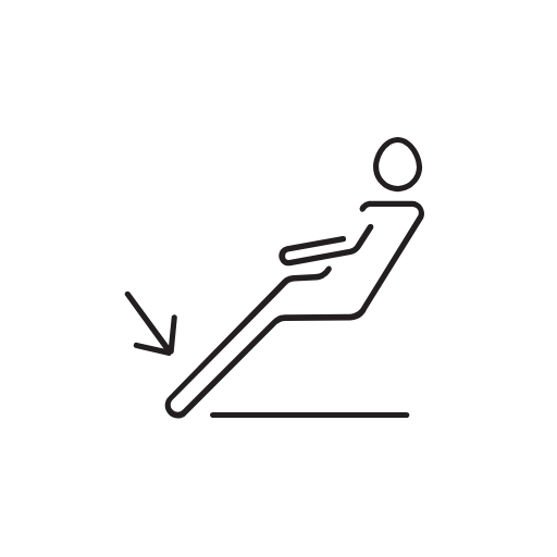 car control heat lower icon