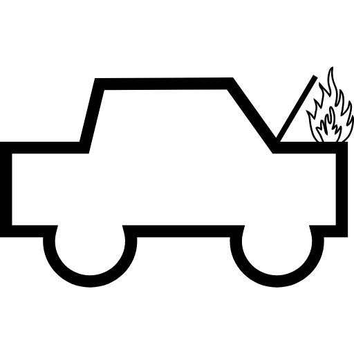 car fire icon