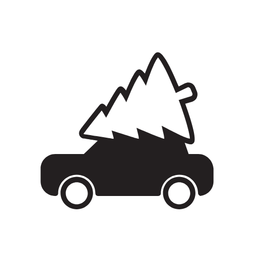 christmas tree car icon