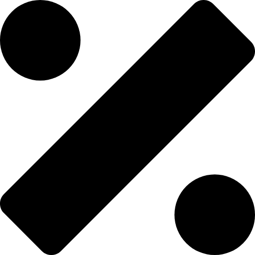 chunky percent icon