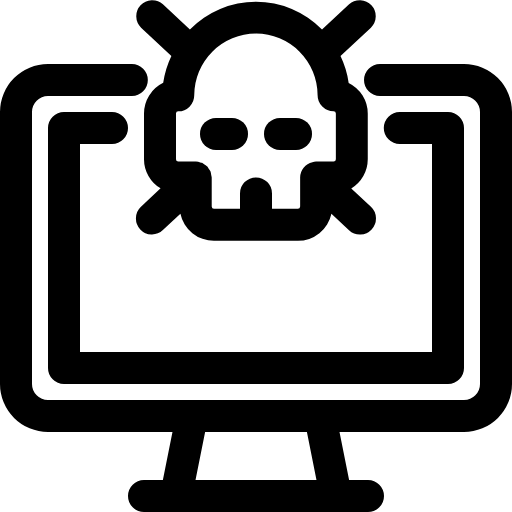 computer hacked icon