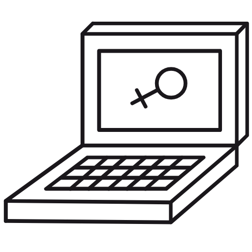 computer woman icon