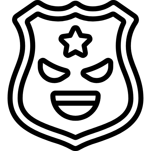 corrupt police force icon