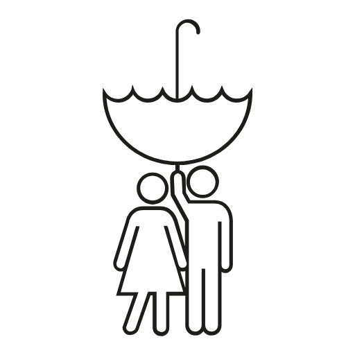 couples umbrella icon