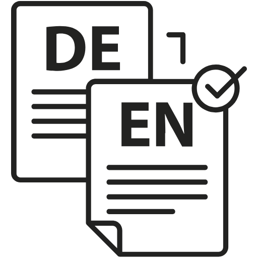 de to en translation icon