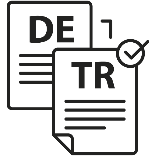 de to ru translation icon
