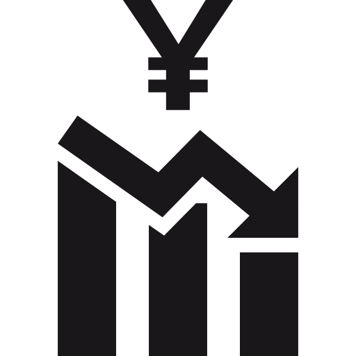 descending yen icon