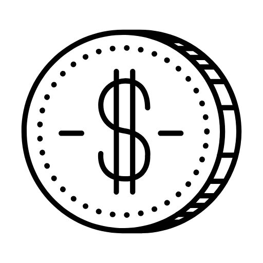 dollar coin front icon