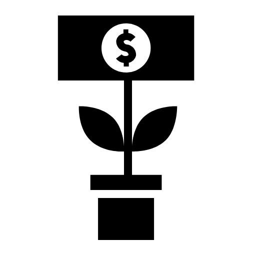 dollar growth icon