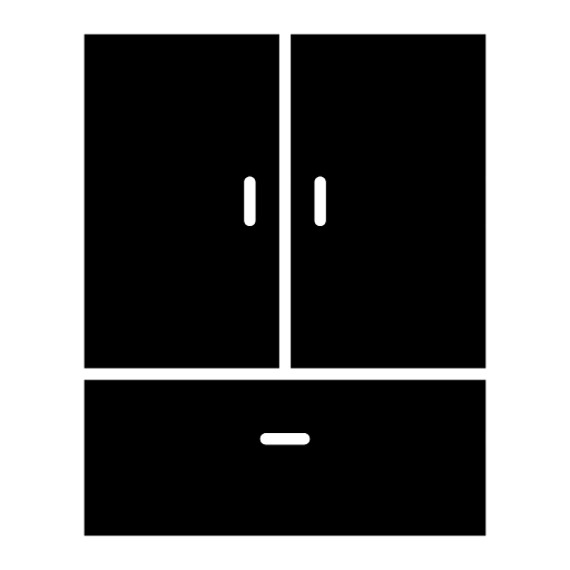 double door refrigerator icon