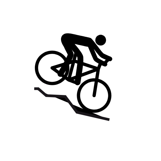 downhill bicycle icon