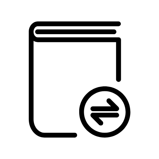 e-book exchange icon