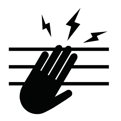 electric fence warning icon