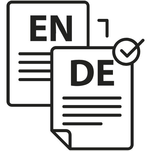 en to de translation icon