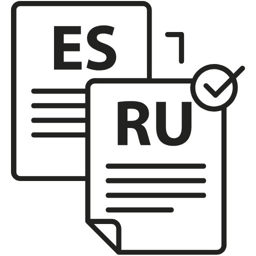 es to ru translation icon
