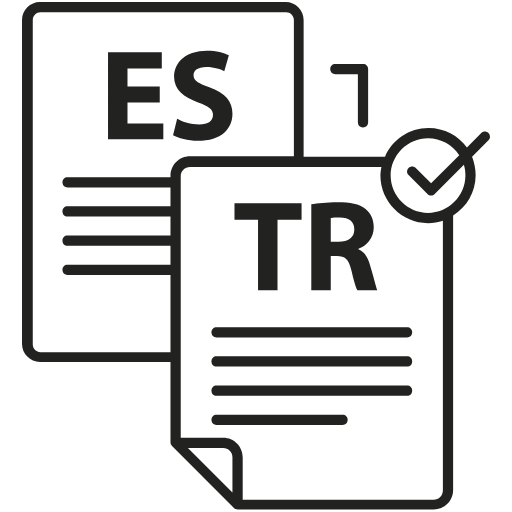 es to tr translation icon