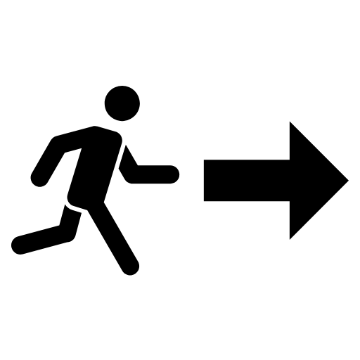 evacuation direction icon