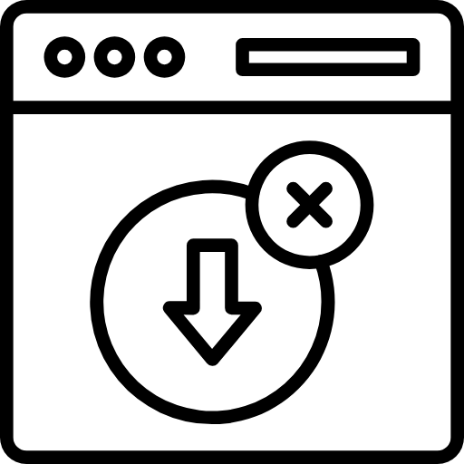 failed download icon