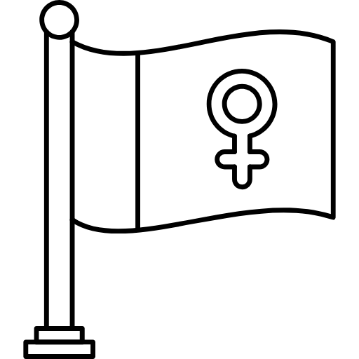 female sign on flag icon