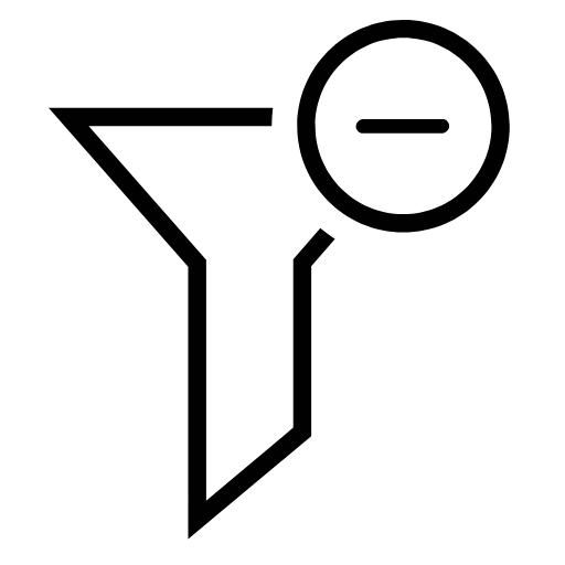 filter remove icon